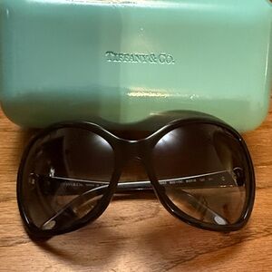 Tiffany & Co. Black Sunglasses with Blue Case